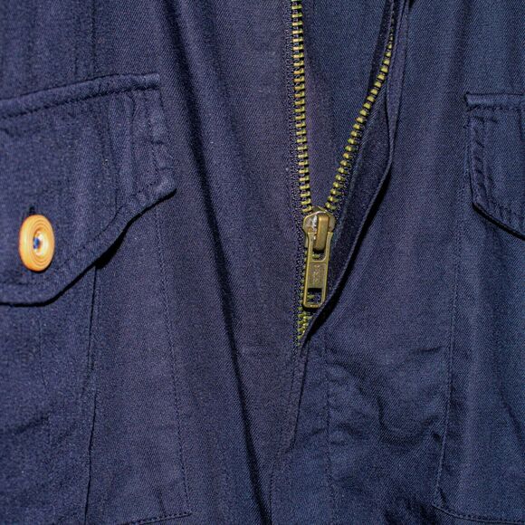 GANT RUGGER  Small Zip-up Shirt Jacket Navy Blue Chest Pockets - Picture 5 of 7